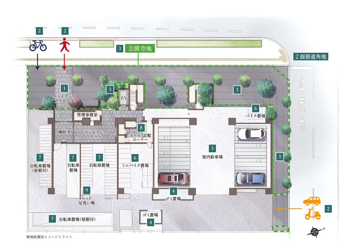 敷地配置図イメージイラスト